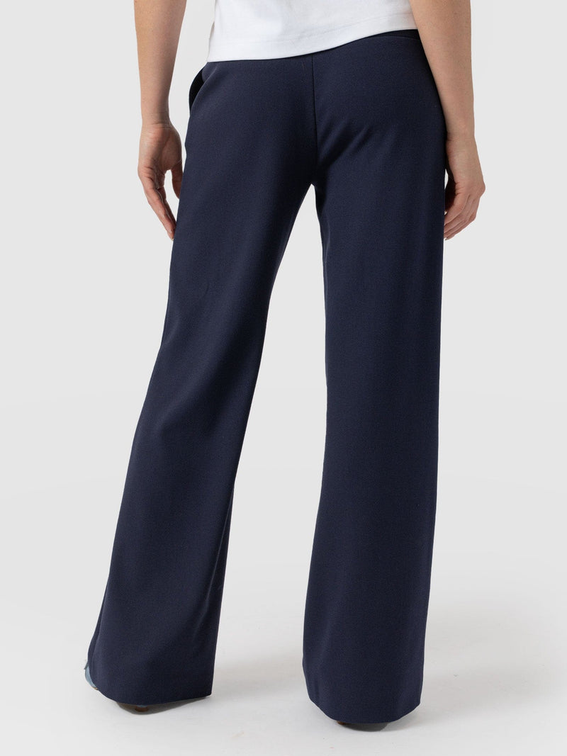 Cambridge Tailored Wide Leg Pant Navy - Women's Pants | Saint + Sofia® USA