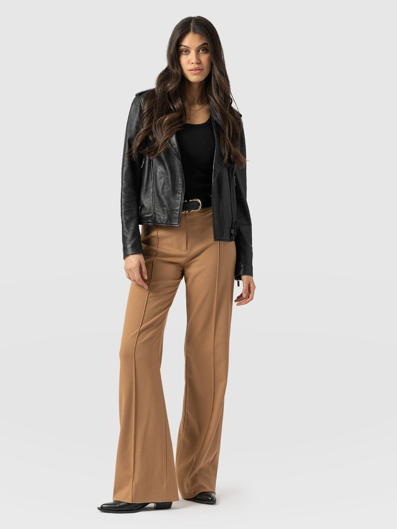 Cambridge Tailored Wide Leg Pant Tan - Women's Pants | Saint + Sofia® US