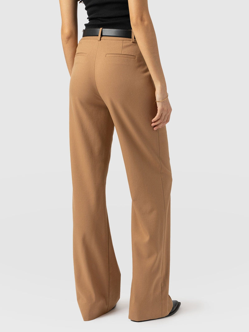 Cambridge Tailored Wide Leg Pant Tan - Women's Pants | Saint + Sofia® US