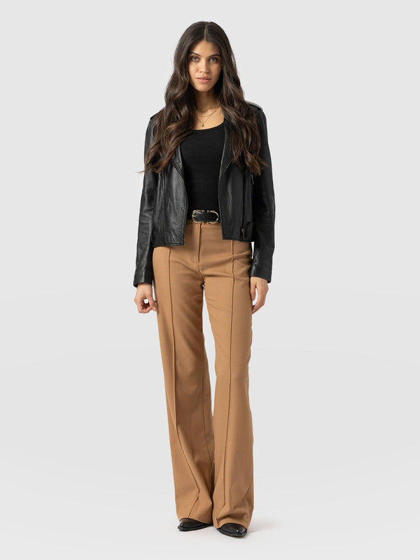 Cambridge Tailored Wide Leg Pant Tan - Women's Pants | Saint + Sofia® US