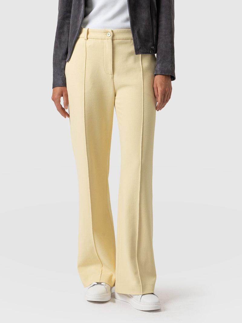 Cambridge Tailored Wide Leg Pant Yellow - Women's Trousers | Saint + Sofia® USA