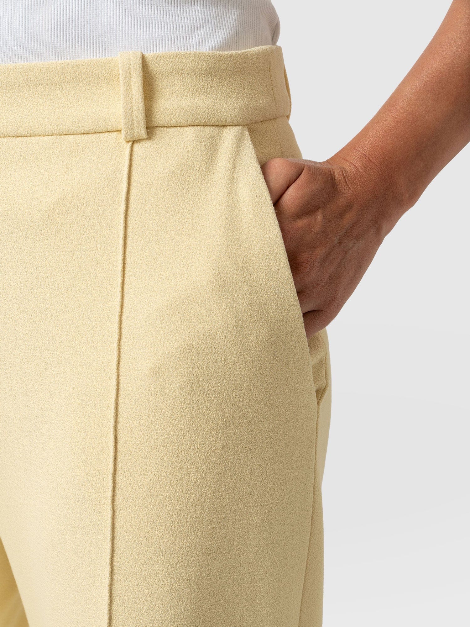 Cambridge Tailored Wide Leg Pant Yellow - Women's Trousers | Saint + Sofia® USA