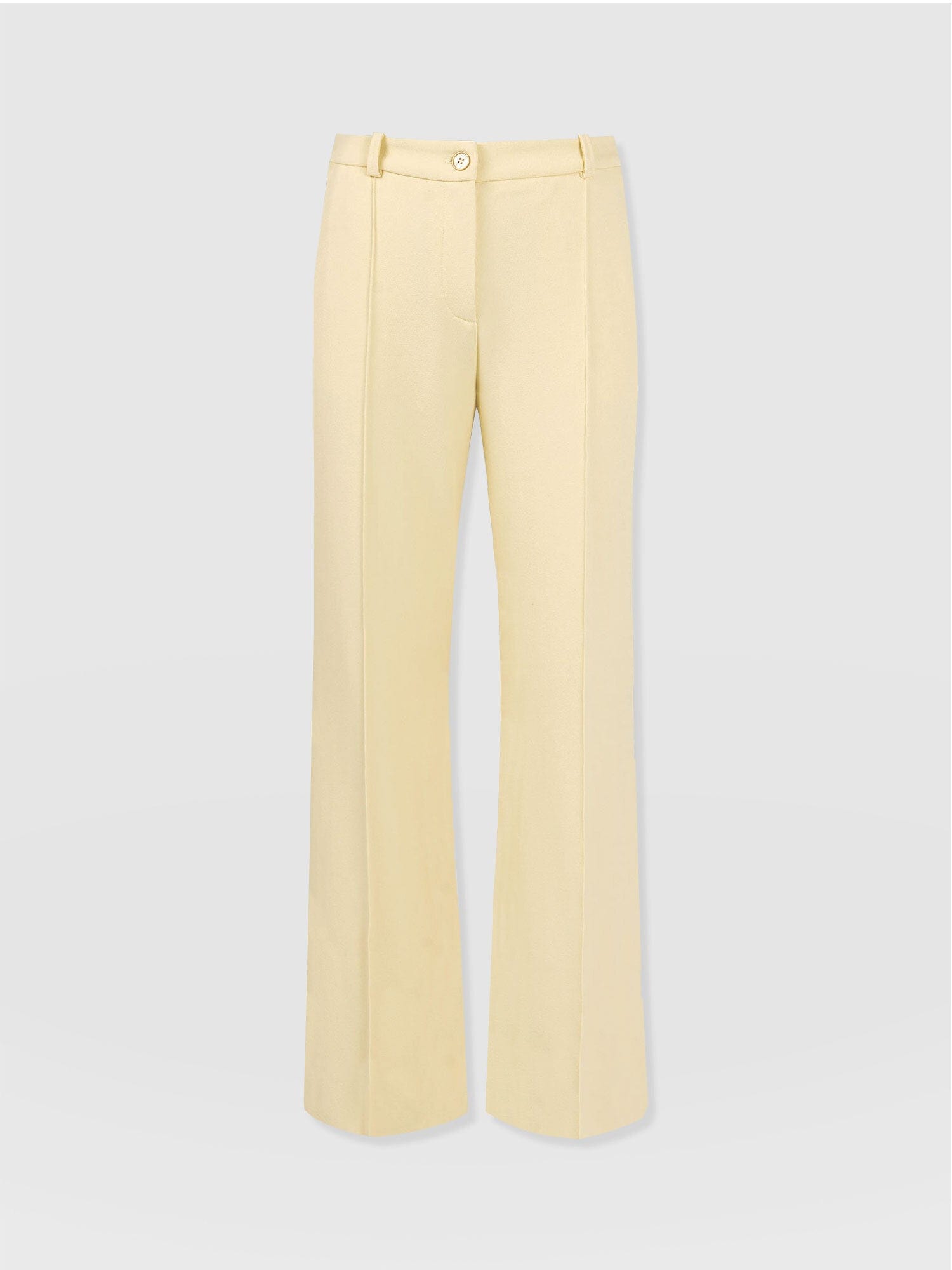 Cambridge Tailored Wide Leg Pant Yellow - Women's Trousers | Saint + Sofia® USA