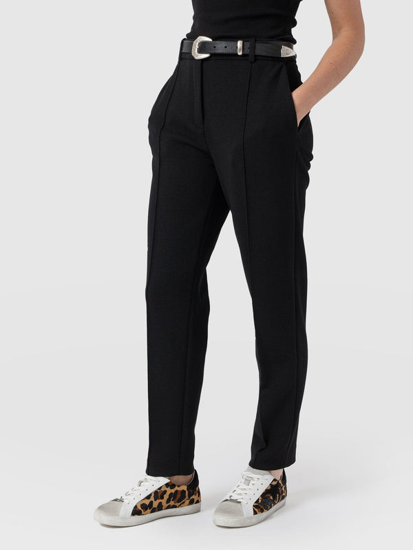 Cambridge Tapered Pant - Black - Women's Trouserss | Saint + Sofia® USA