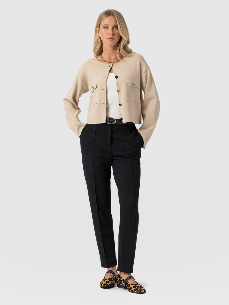 Cambridge Tapered Pant - Black - Women's Trouserss | Saint + Sofia® USA
