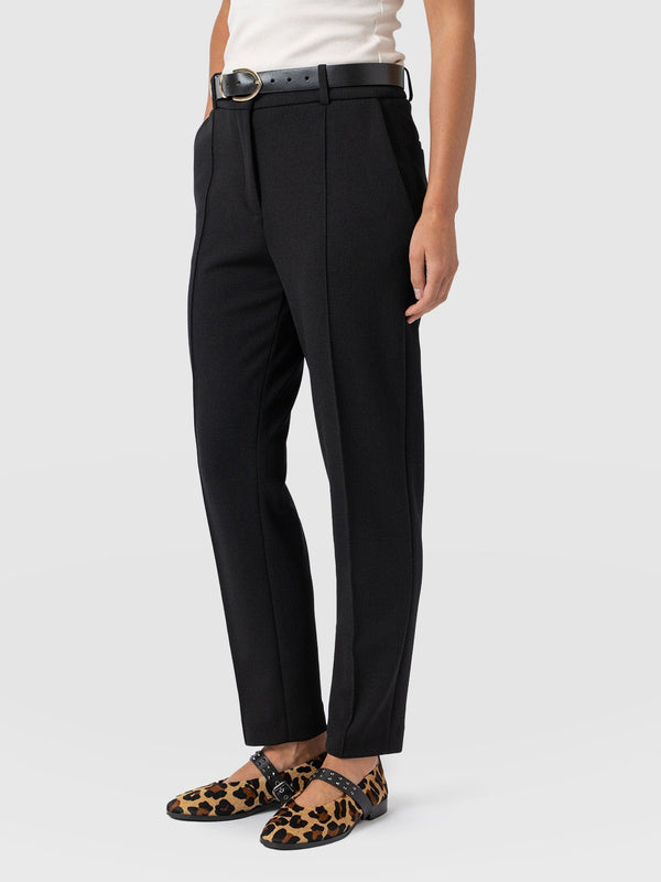 Cambridge Tapered Pant - Black - Women's Trouserss | Saint + Sofia® USA