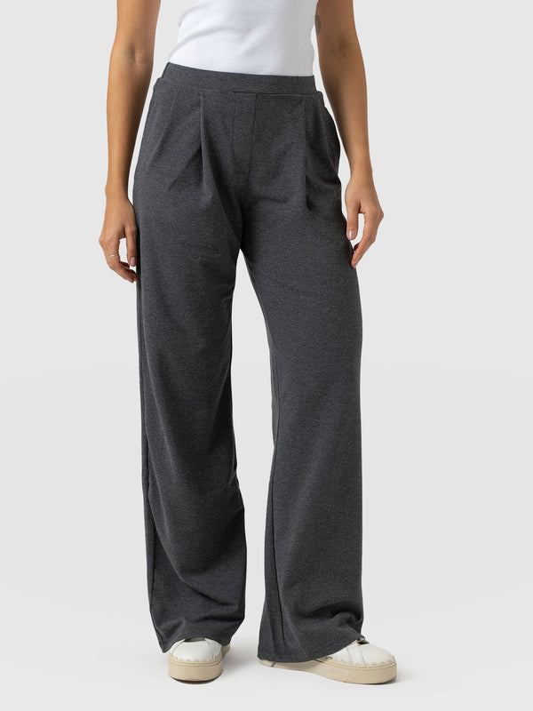 Camden Wide Leg Pant Charcoal - Women's Pants | Saint + Sofia® USA