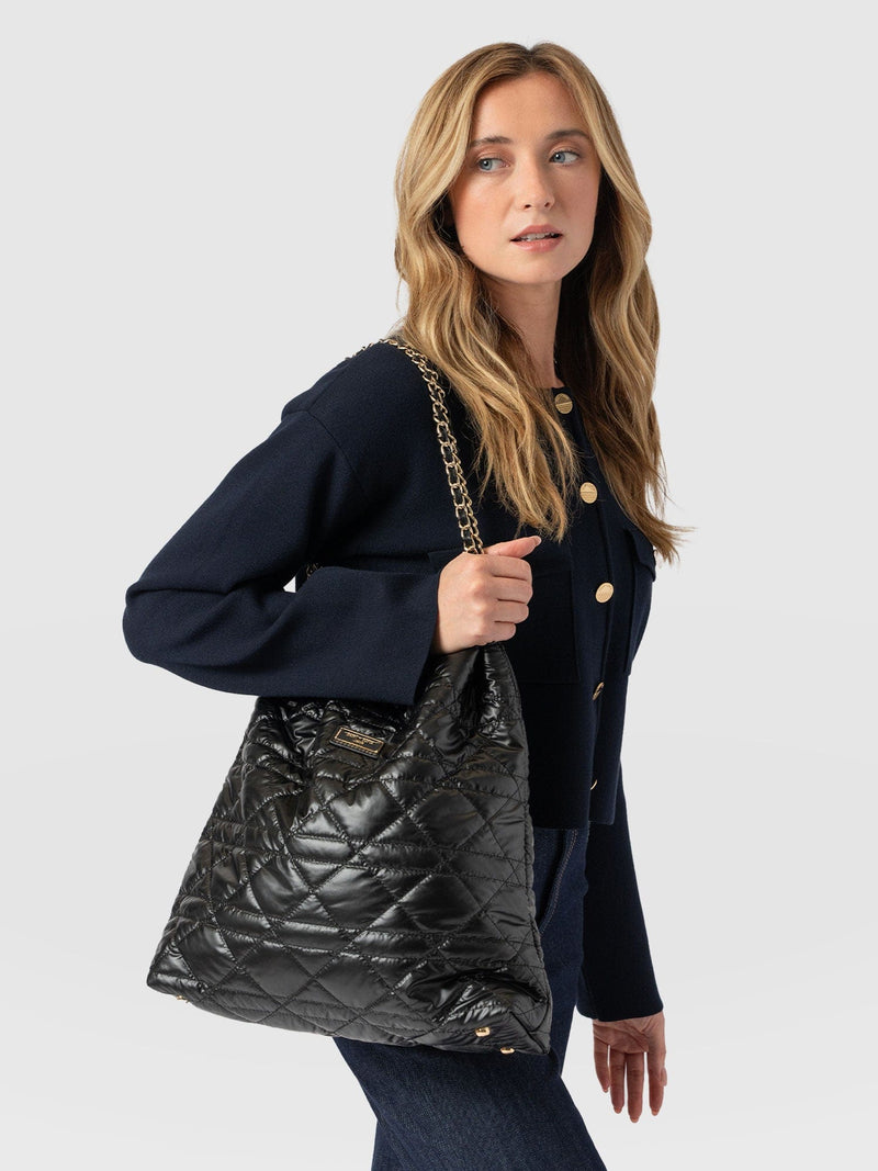 Camilla Drawstring Tote Bag Black - Women's Bags | Saint + Sofia® US