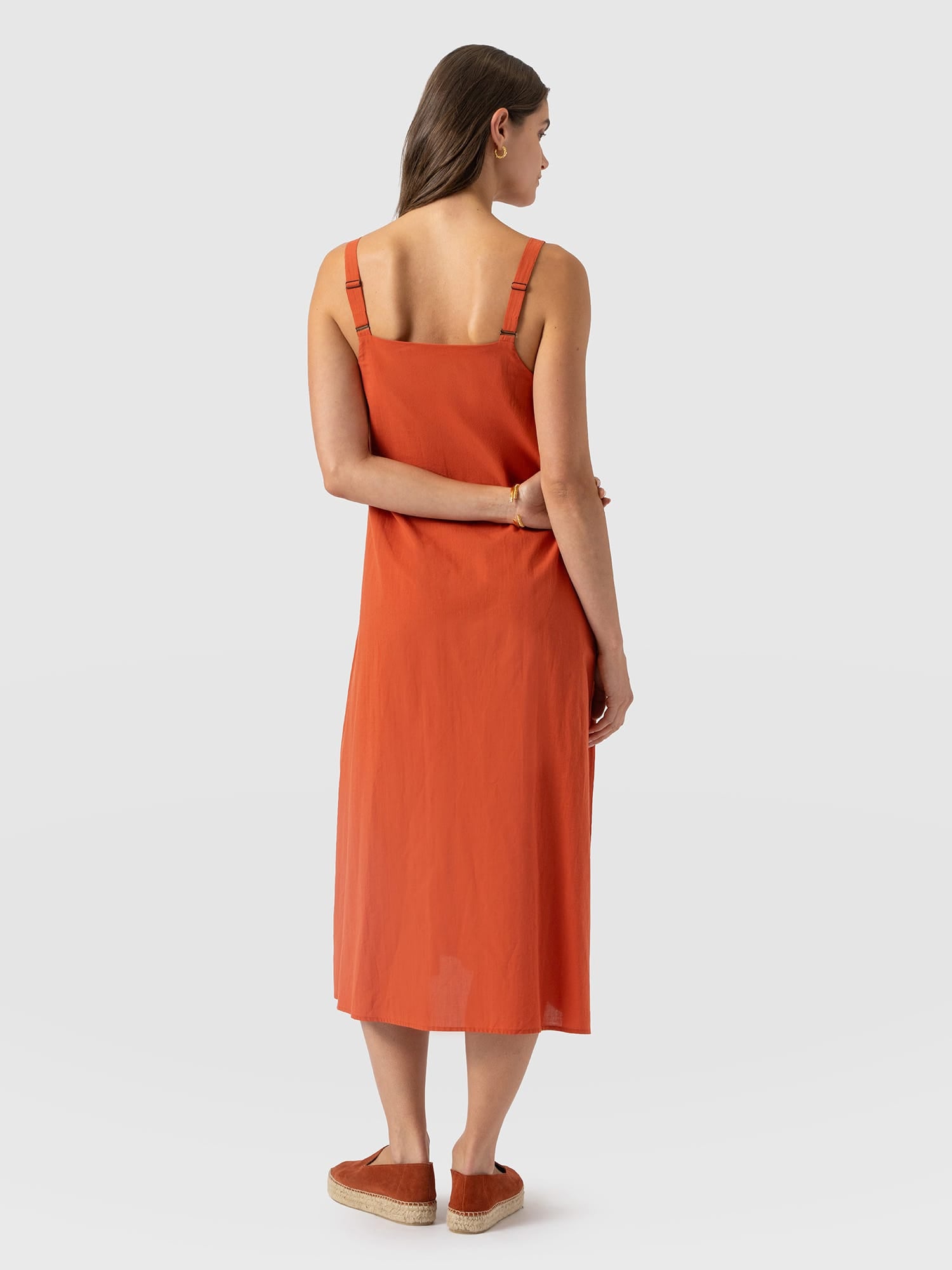 Candice A - Line Dress - Burnt Orange - Women's Dresses | Saint and Sofia® USA