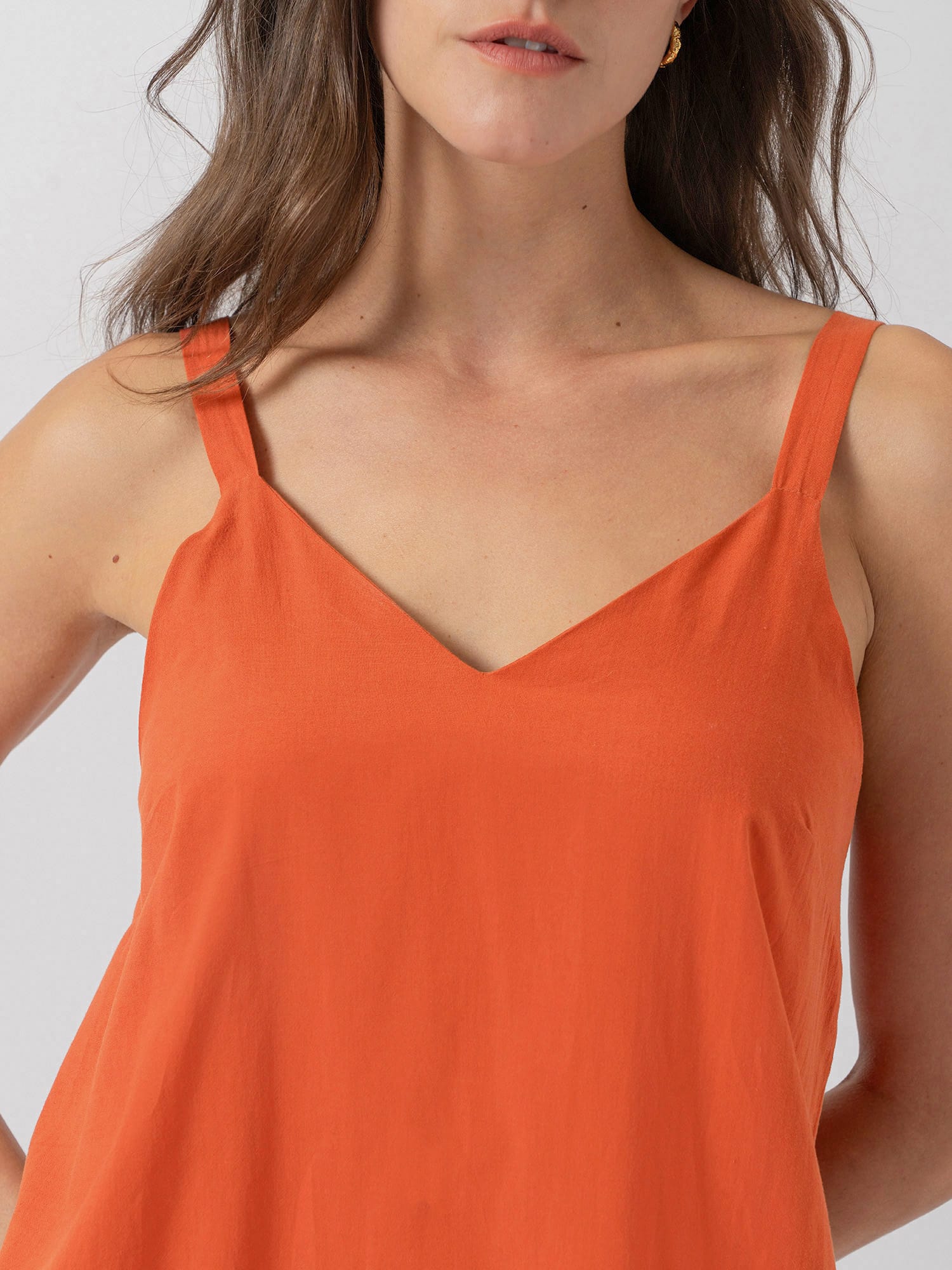 Candice A - Line Dress - Burnt Orange - Women's Dresses | Saint and Sofia® USA