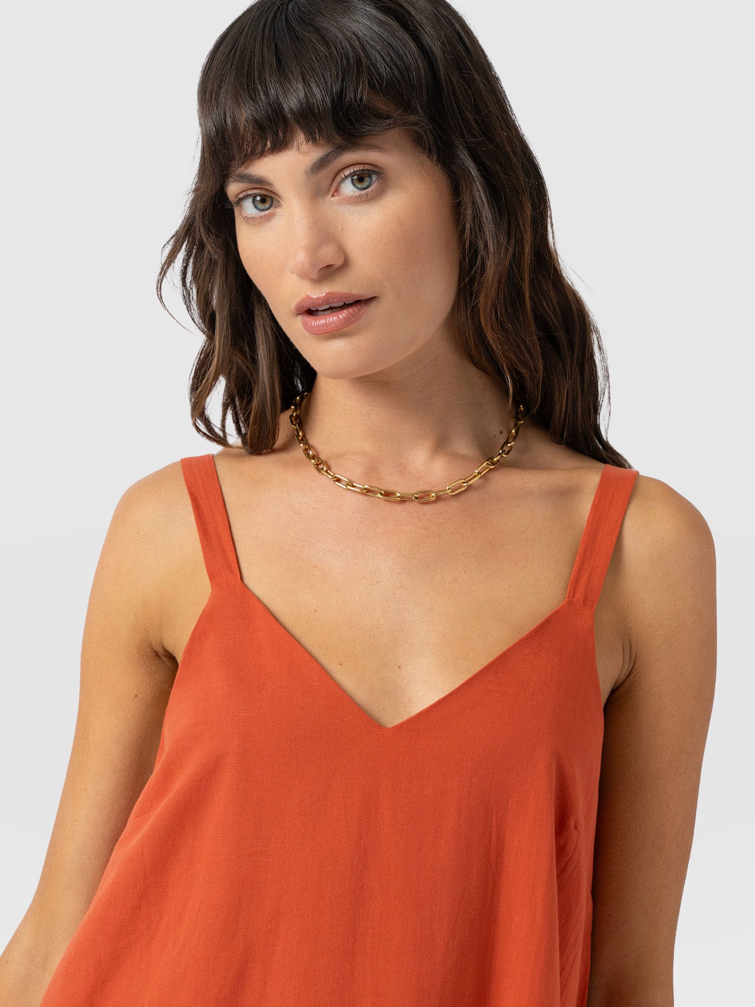 Candice A - Line Dress - Burnt Orange - Women's Dresses | Saint + Sofia® USA