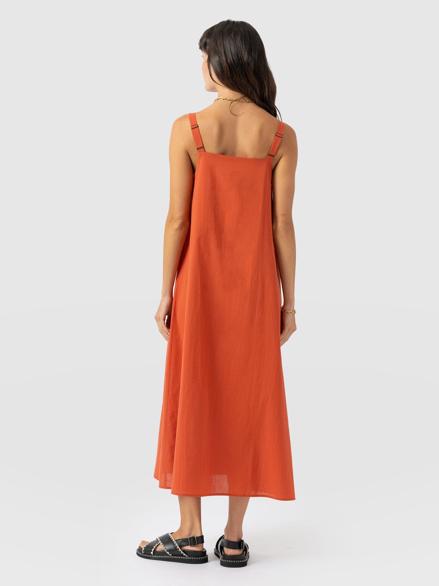 Candice A - Line Dress - Burnt Orange - Women's Dresses | Saint + Sofia® USA