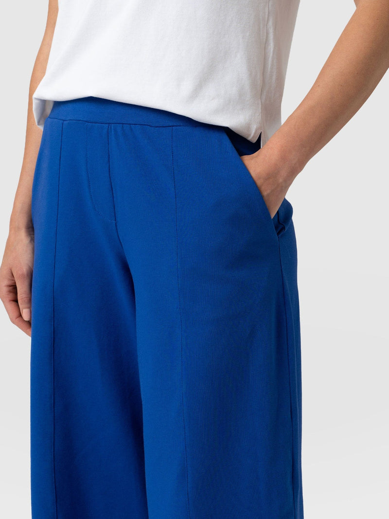 Cara Wide Leg Culotte Cobalt Blue - Women's Culottes | Saint + Sofia® USA
