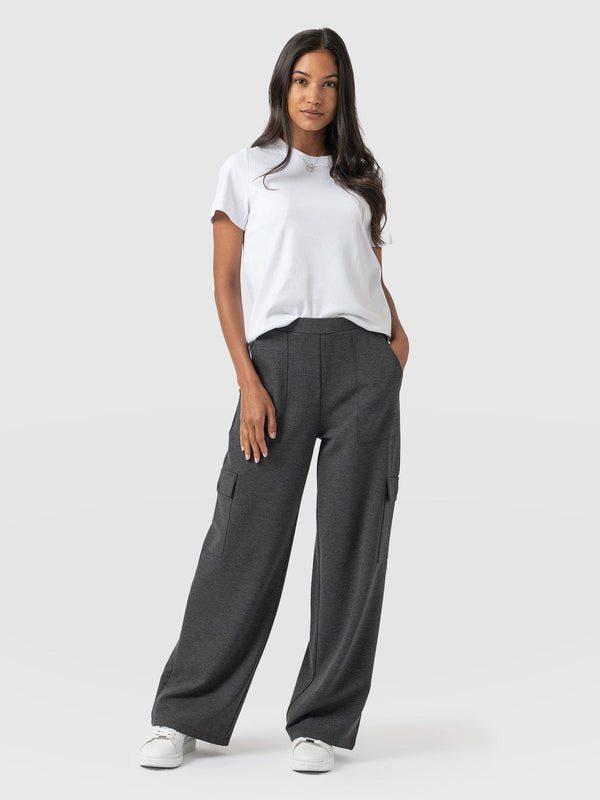 Cargo Chelsea Wide Leg Pant Charcoal  - Women's Pants | Saint + Sofia® US