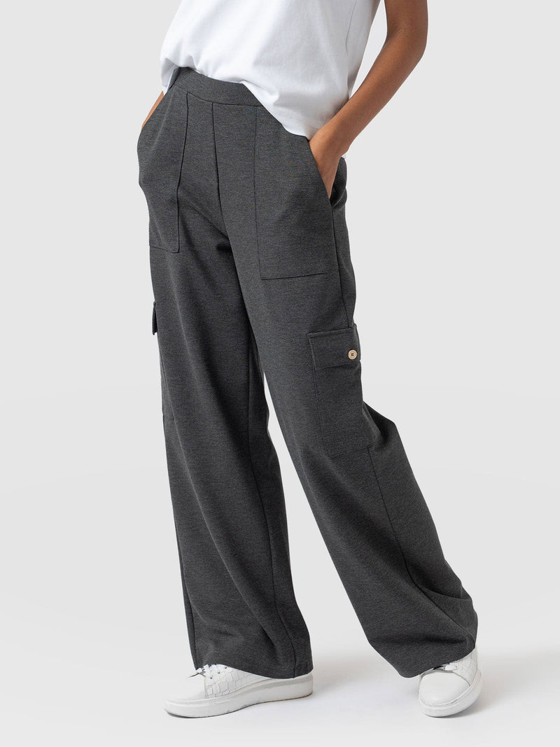 Cargo Chelsea Wide Leg Pant Charcoal  - Women's Pants | Saint + Sofia® US