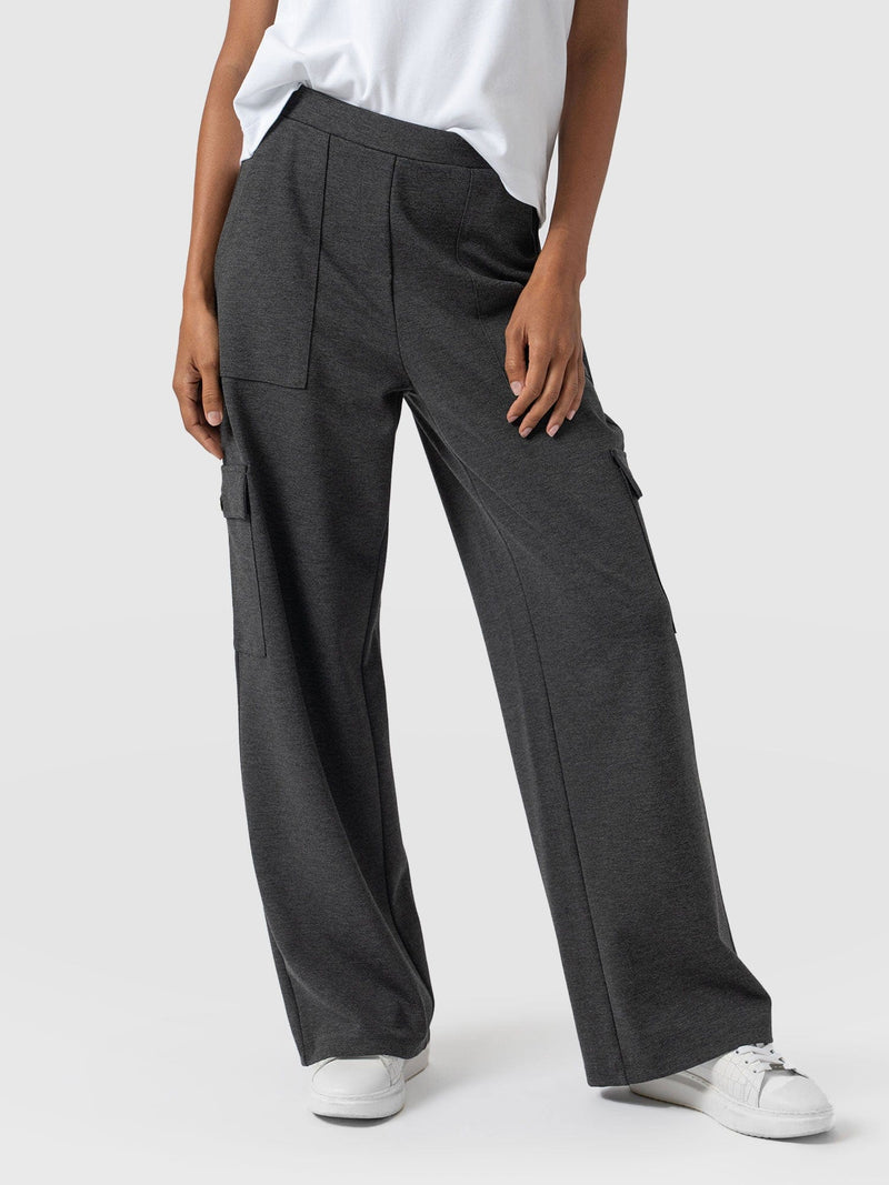 Cargo Chelsea Wide Leg Pant Charcoal  - Women's Pants | Saint + Sofia® US