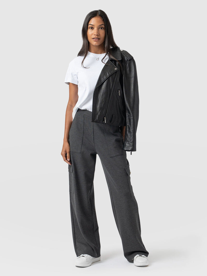 Cargo Chelsea Wide Leg Pant Charcoal  - Women's Pants | Saint + Sofia® US