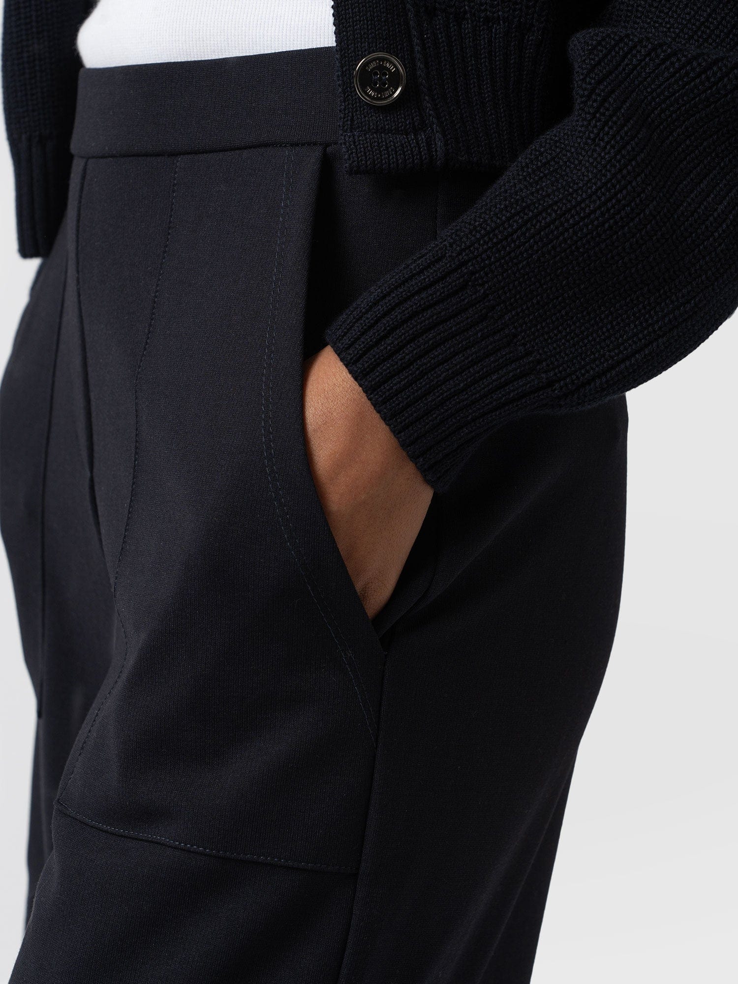 Cargo Chelsea Wide Leg Pant Navy  - Women's Pants | Saint + Sofia® USA