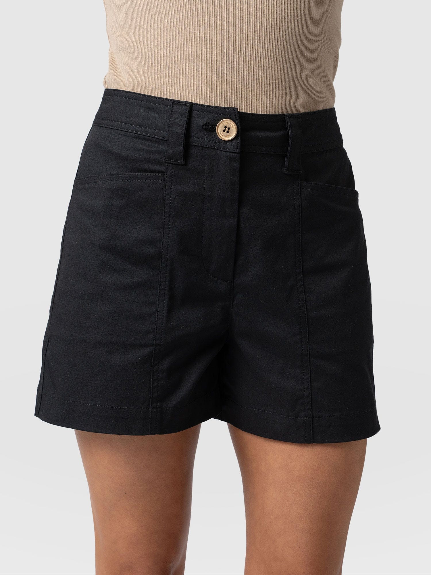 Cargo Short Black - Women's Shorts | Saint + Sofia® USA