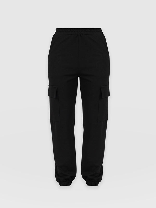 Cargo Tapered Pant - Black - Women's Trousers | Saint + Sofia® UK