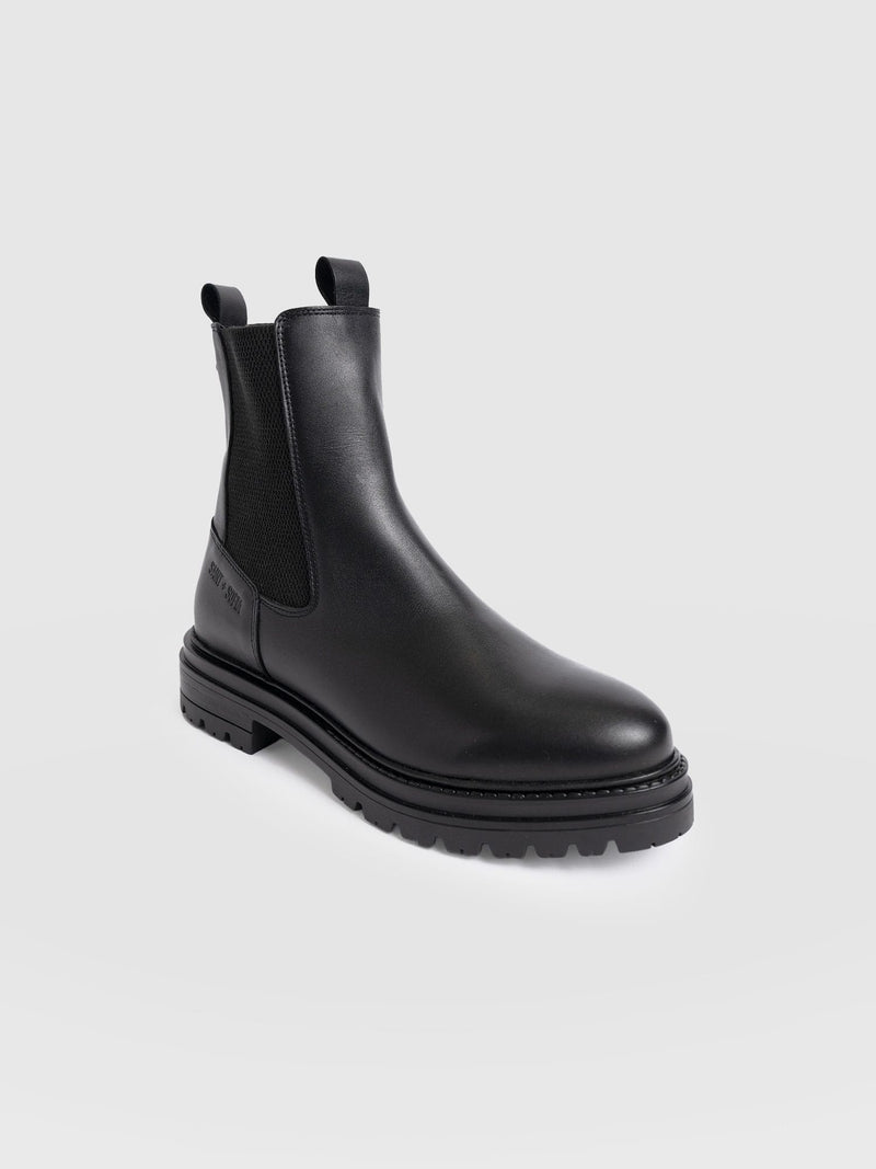 Carnaby Chelsea Boot Black - Women's Leather Boots | Saint + Sofia® US