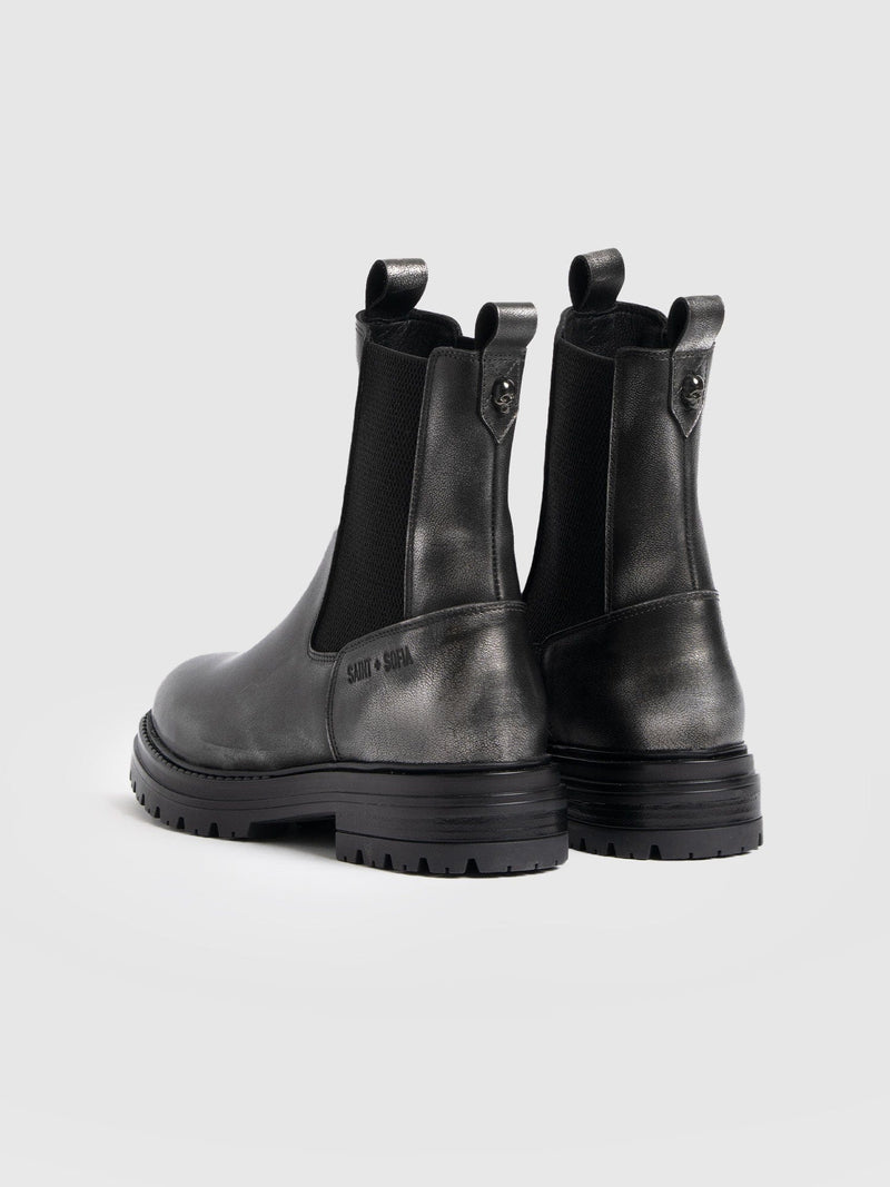 Carnaby Chelsea Boot - Gunmetal - Women's Shoes | Saint + Sofia® USA