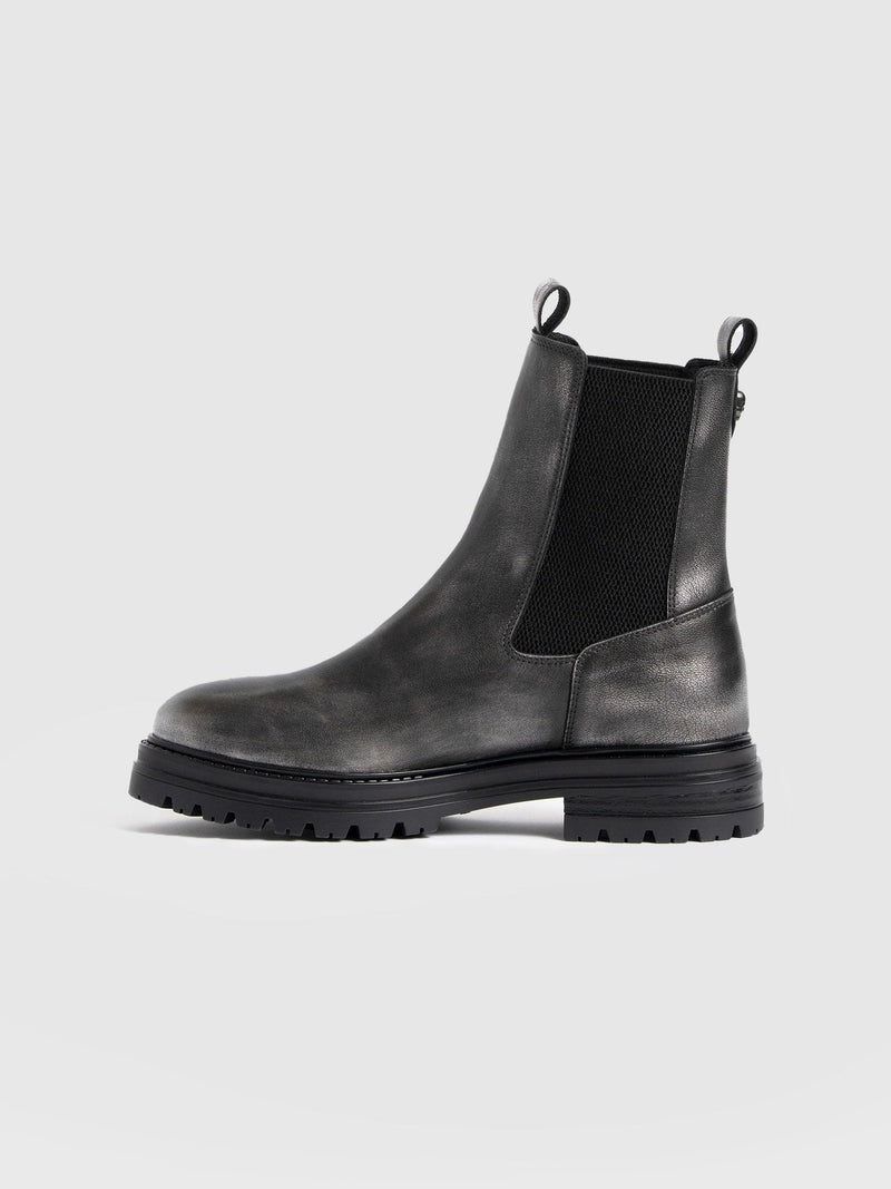Carnaby Chelsea Boot - Gunmetal - Women's Shoes | Saint + Sofia® USA