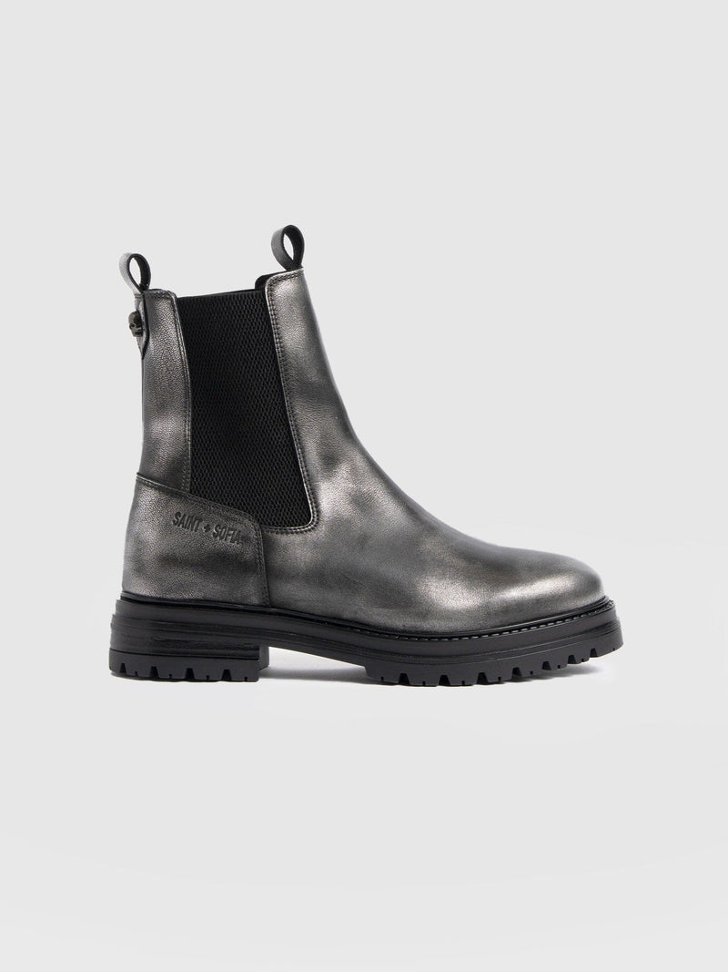 Carnaby Chelsea Boot - Gunmetal - Women's Shoes | Saint + Sofia® USA