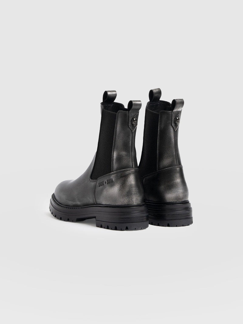 Carnaby Chelsea Boot - Gunmetal - Women's Shoes | Saint + Sofia® USA