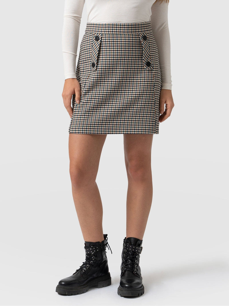 Carnaby Mini Skirt Saxon Jacquard - Women's Skirts | Saint + Sofia® USA