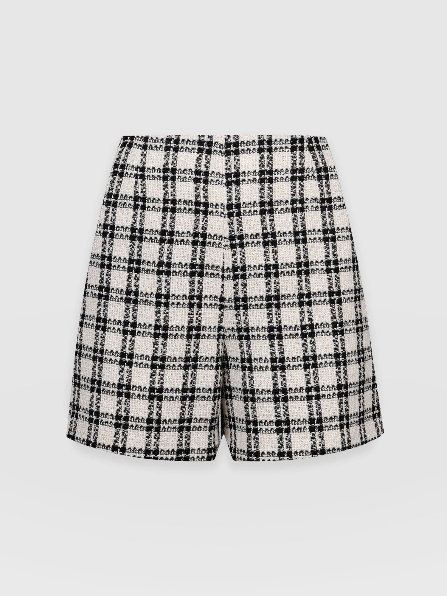 Carnaby Short Black & Cream Check - Women's Shorts | Saint + Sofia® UK