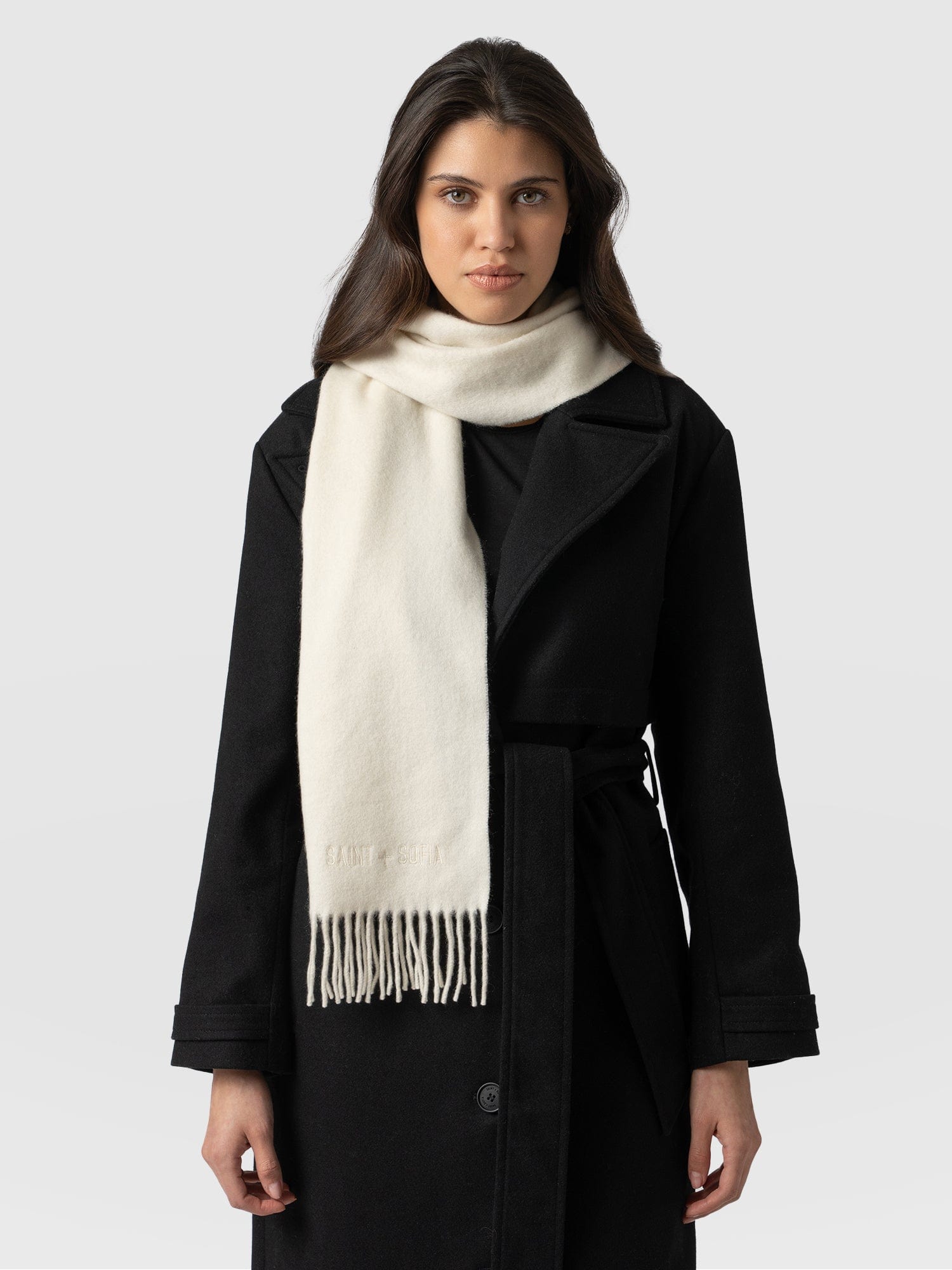 Cashmere Scarf Cream - Women's Scarves | Saint + Sofia® USA
