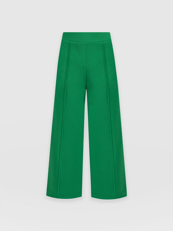 Bright Green Woven Flared Pants