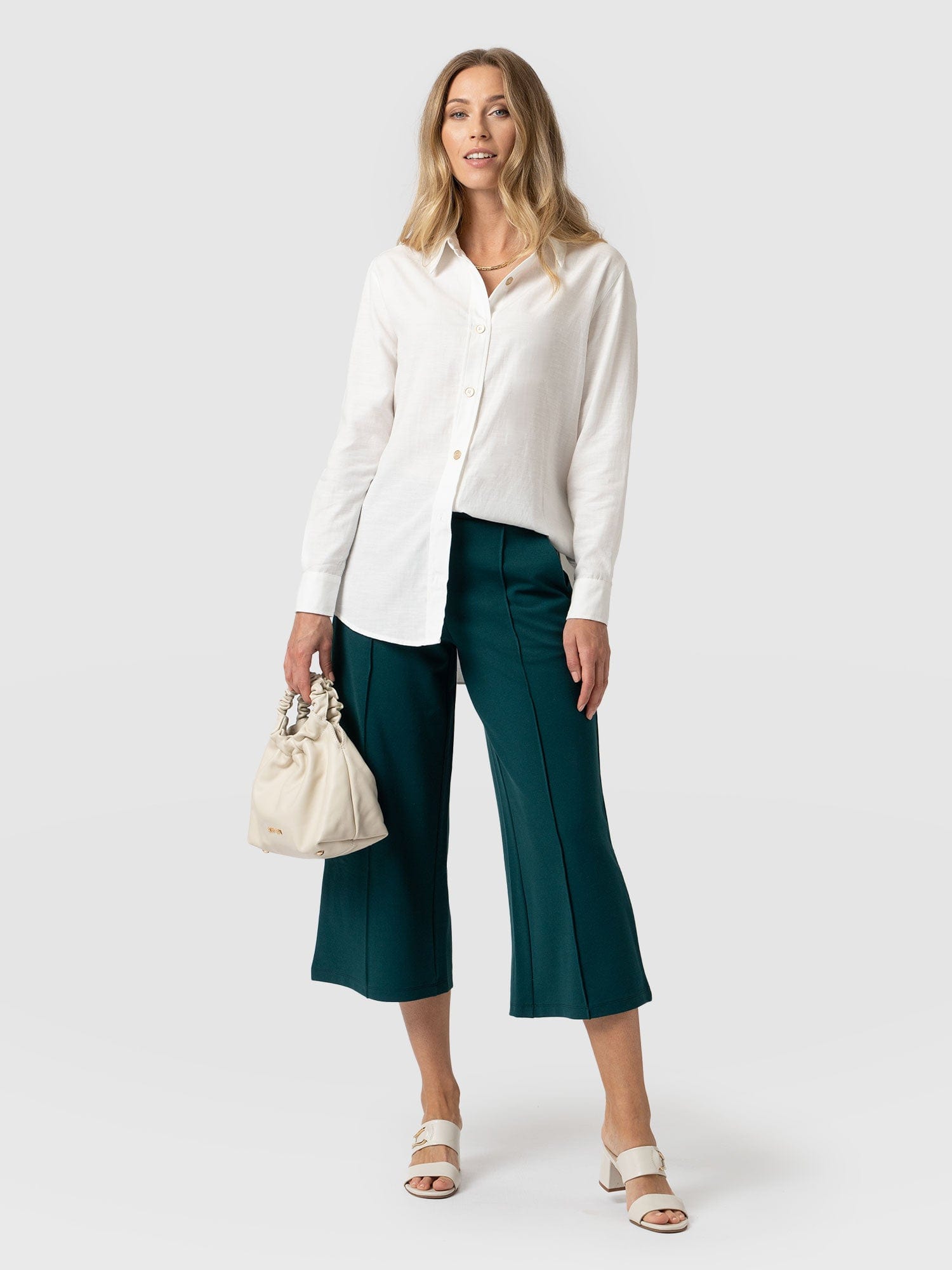 Cavendish Culotte Deep Teal - Women's Culottes | Saint + Sofia® USA