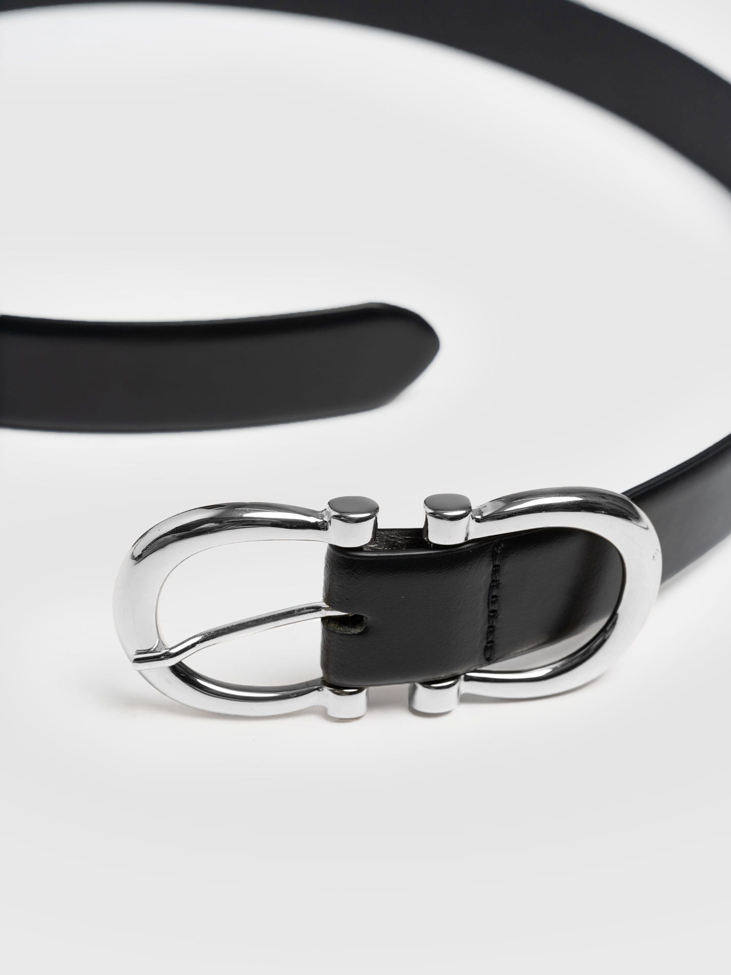 Chelsea Belt - Black/Silver - Women's Accessories | Saint + Sofia® USA