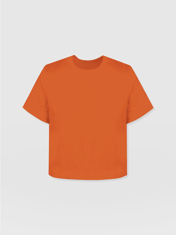 Chelsea Crew Neck Tee - Burnt Orange - Women's T-shirts | Saint + Sofia® USA
