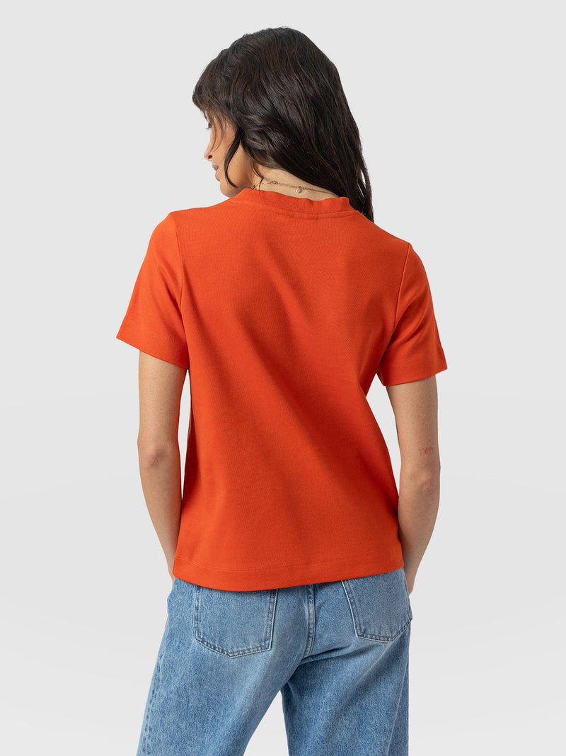 Chelsea Crew Neck Tee - Burnt Orange - Women's T-shirts | Saint + Sofia® USA