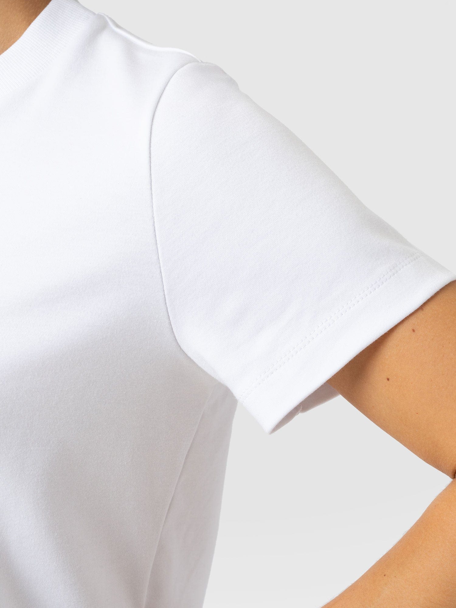 Chelsea Crew Neck Tee - White - Pink Lightning Bolt - Women's T-shirts | Saint + Sofia? USA