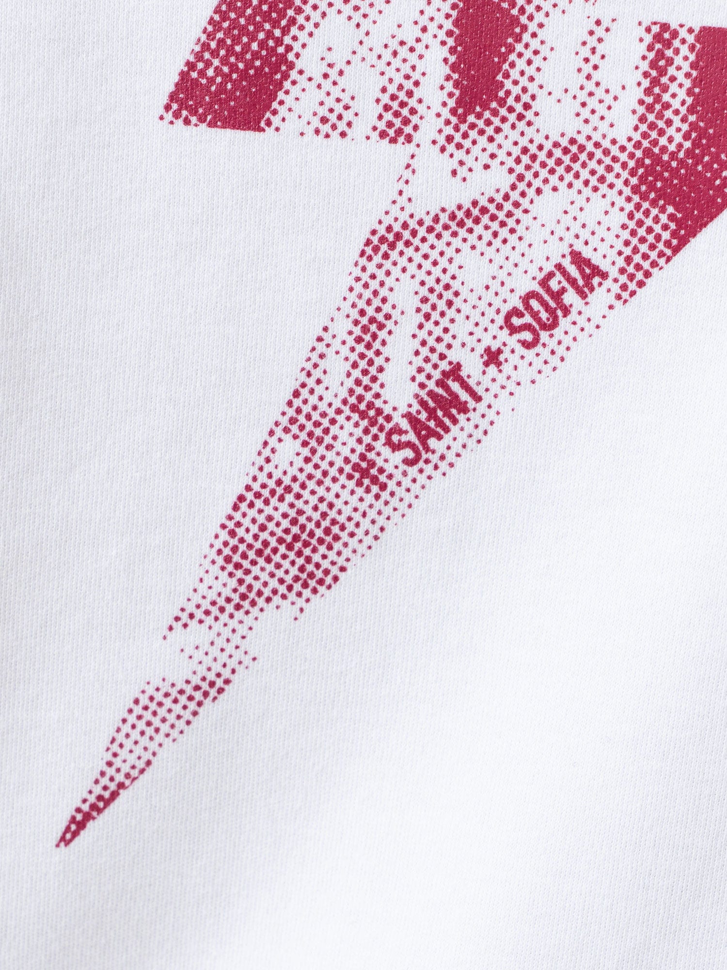 Chelsea Crew Neck Tee - White - Pink Lightning Bolt - Women's T-shirts | Saint + Sofia? USA