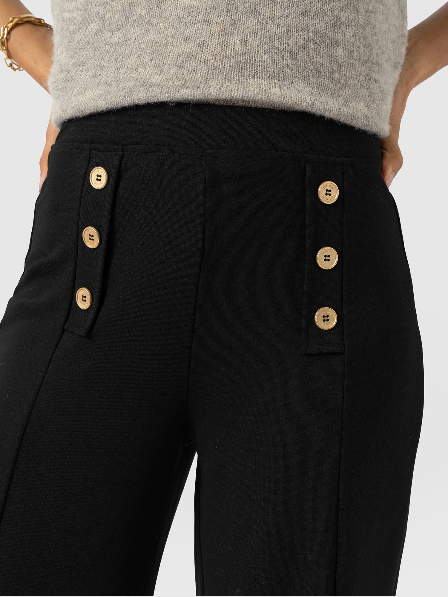 Chelsea Pant Black Jersey - Women's Pants | Saint + Sofia® USA