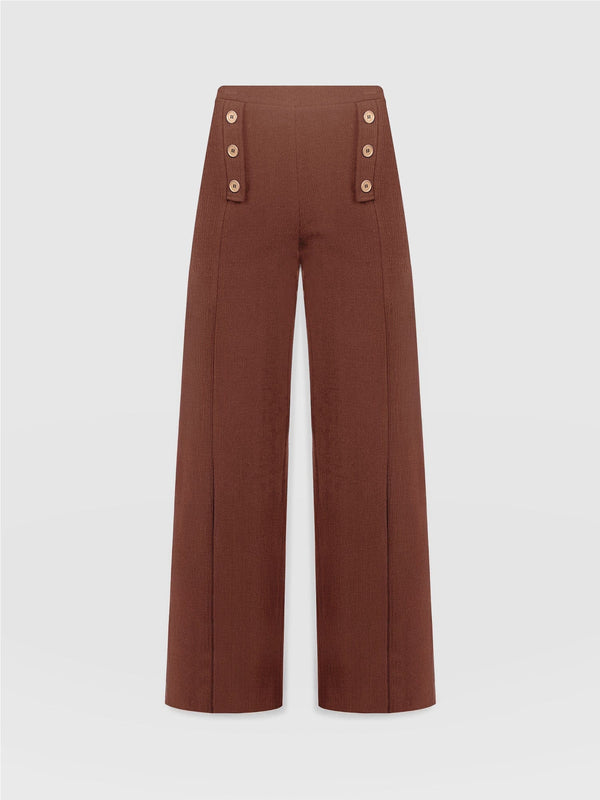 Chelsea Pant - Maroon Textured - Women's Trousers | Saint + Sofia® USA