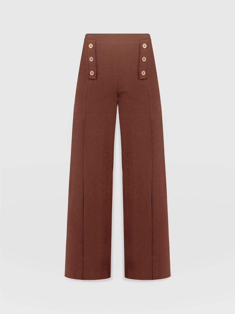 Chelsea Pant - Maroon Textured - Women's Trousers | Saint + Sofia® USA