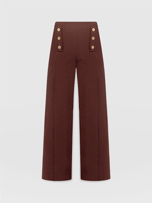 Chelsea Pant - Maroon Textured - Women's Trousers | Saint + Sofia® USA