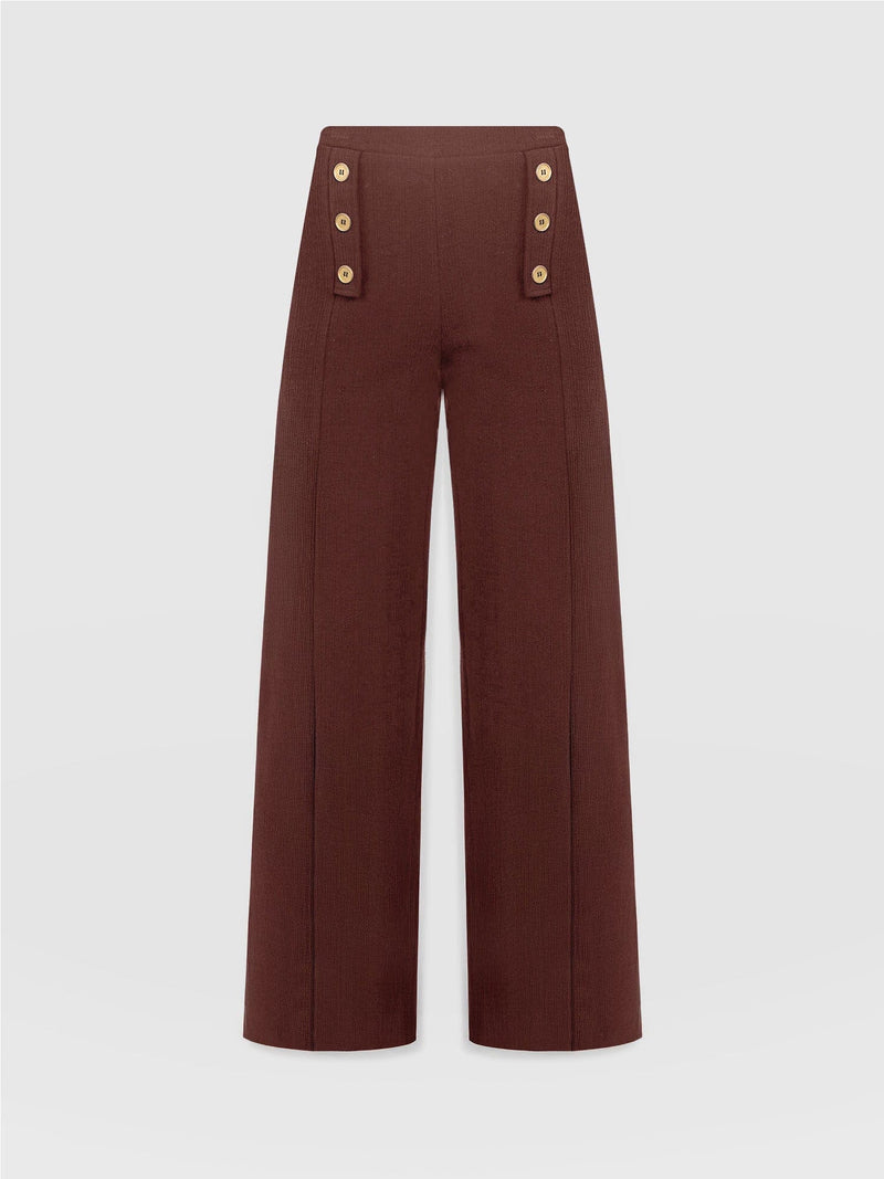 Chelsea Pant - Maroon Textured - Women's Trousers | Saint + Sofia® USA