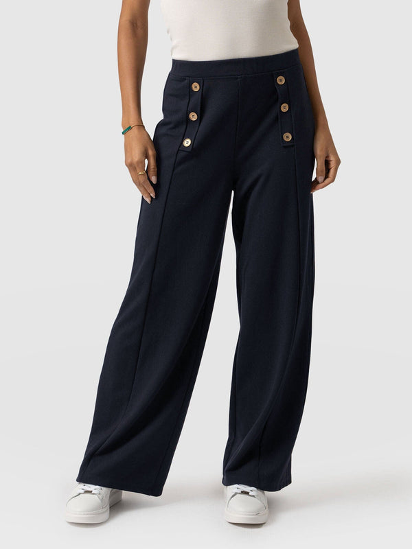 Chelsea Pant Navy Jersey - Women's Pants | Saint + Sofia® USA