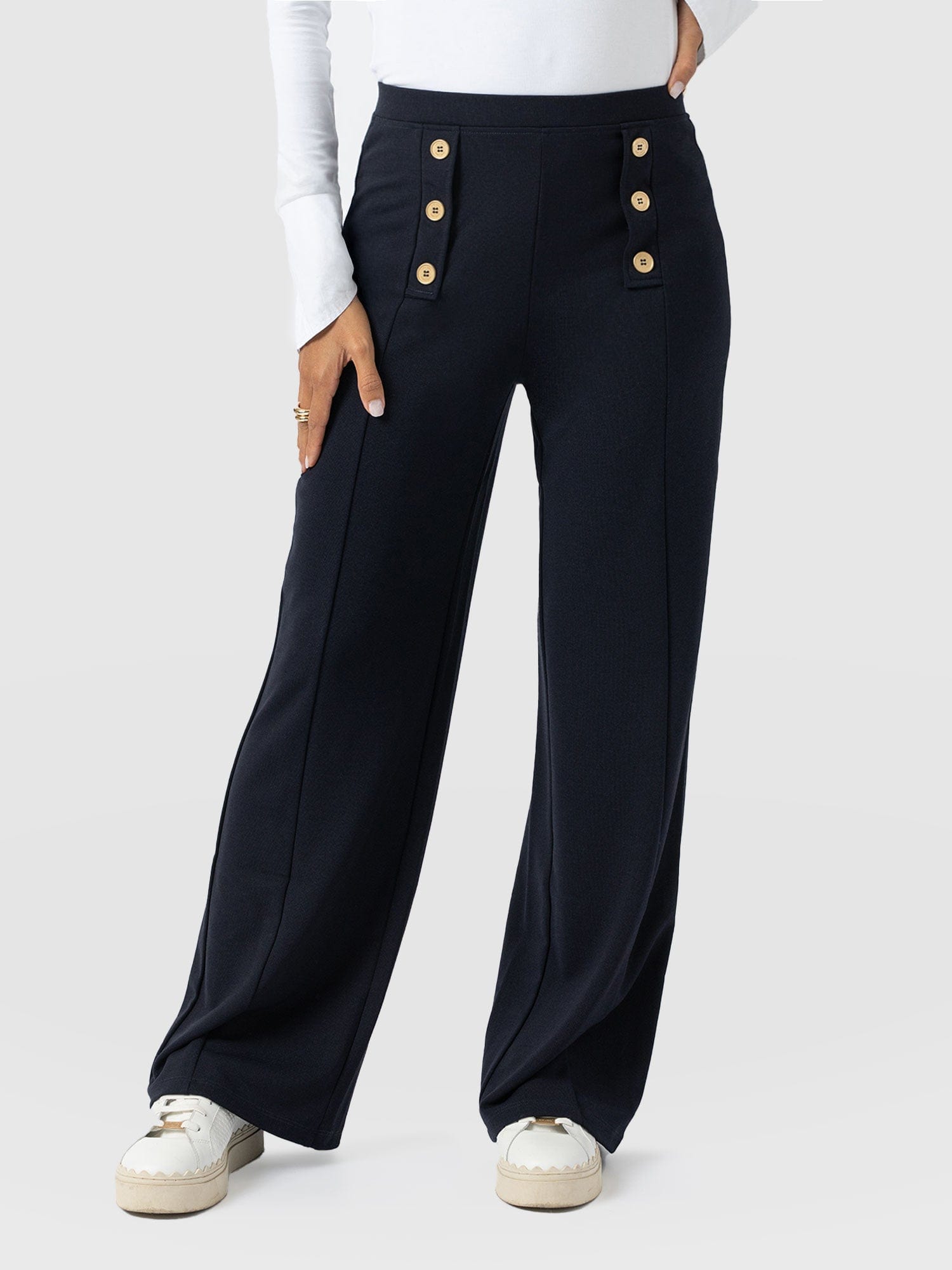 Chelsea Pant Navy Jersey - Women's Pants | Saint + Sofia® USA