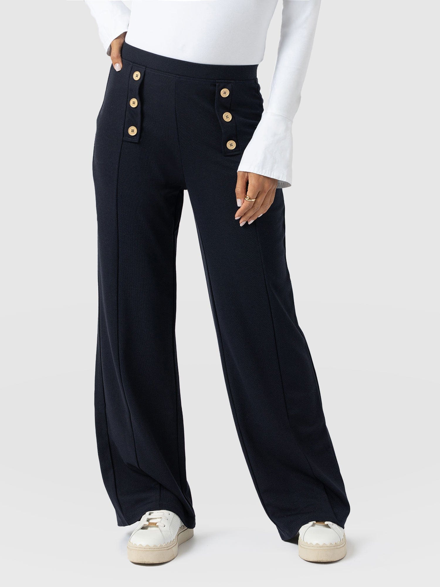 Chelsea Pant Navy Jersey - Women's Pants | Saint + Sofia® USA