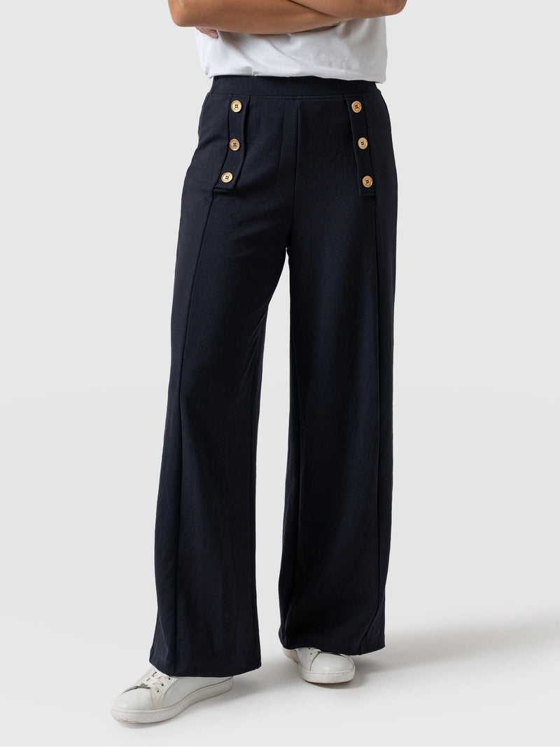 Chelsea Pant Navy Jersey - Women's Pants | Saint + Sofia® USA