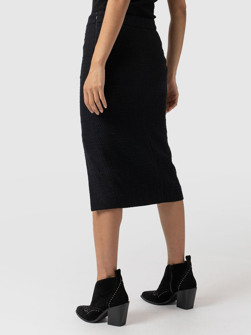 Chelsea Pencil Skirt Black Bouclé - Women's Skirts | Saint + Sofia® USA