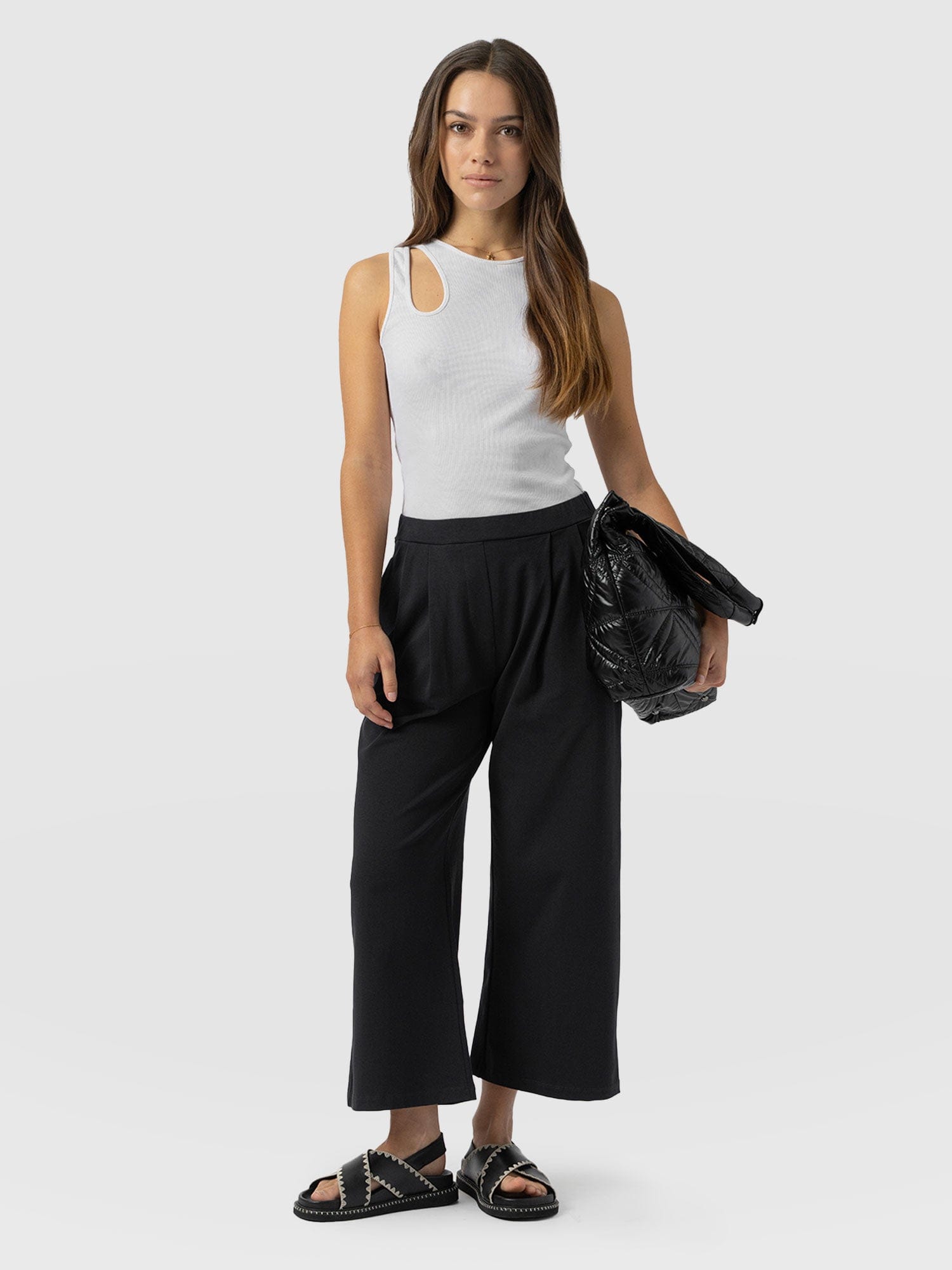 City Culotte Black - Women's Culottes | Saint + Sofia® USA